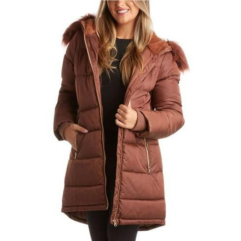 Fur hot sale bubble jacket