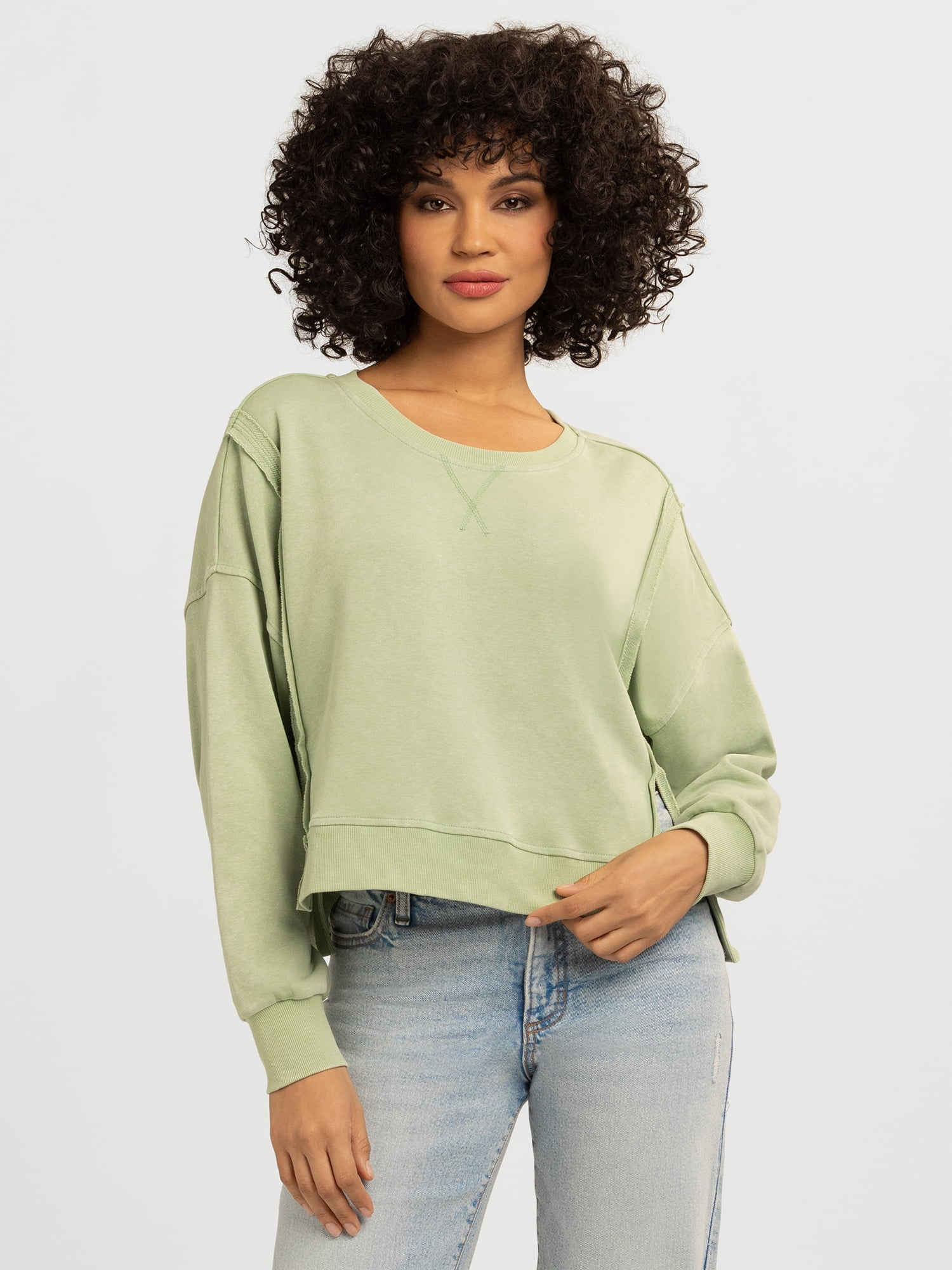 Jessica Simpson Women's Philomenia Knit Denim Pullover Top, Sizes XS-4X