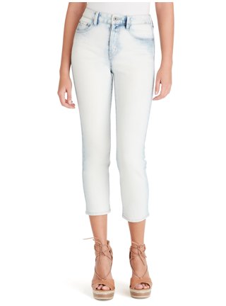 Jessica Simpson Women's Throwback High Rise Straight Crop Jeans - Vintage Style, 25" Inseam