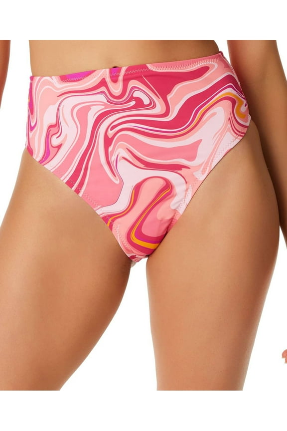 Women's Pink Good Vibrations High-Waist Bikini Bottoms
