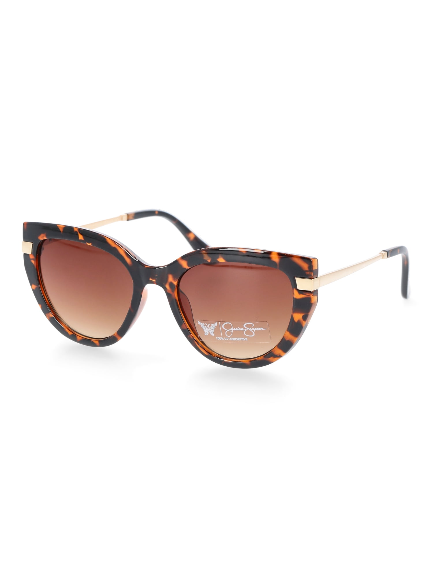 Jessica Simpson Tortoise Shell Sunglasses Glamorous Square Shield Sunglasses in Tortoise – Jessica Simpson main image 4