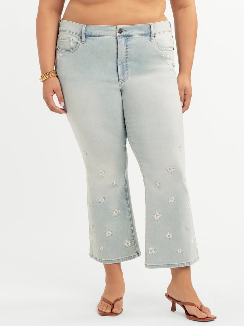 Jessica Simpson Women's and Women's Plus Daisy Fitted Flare Jeans