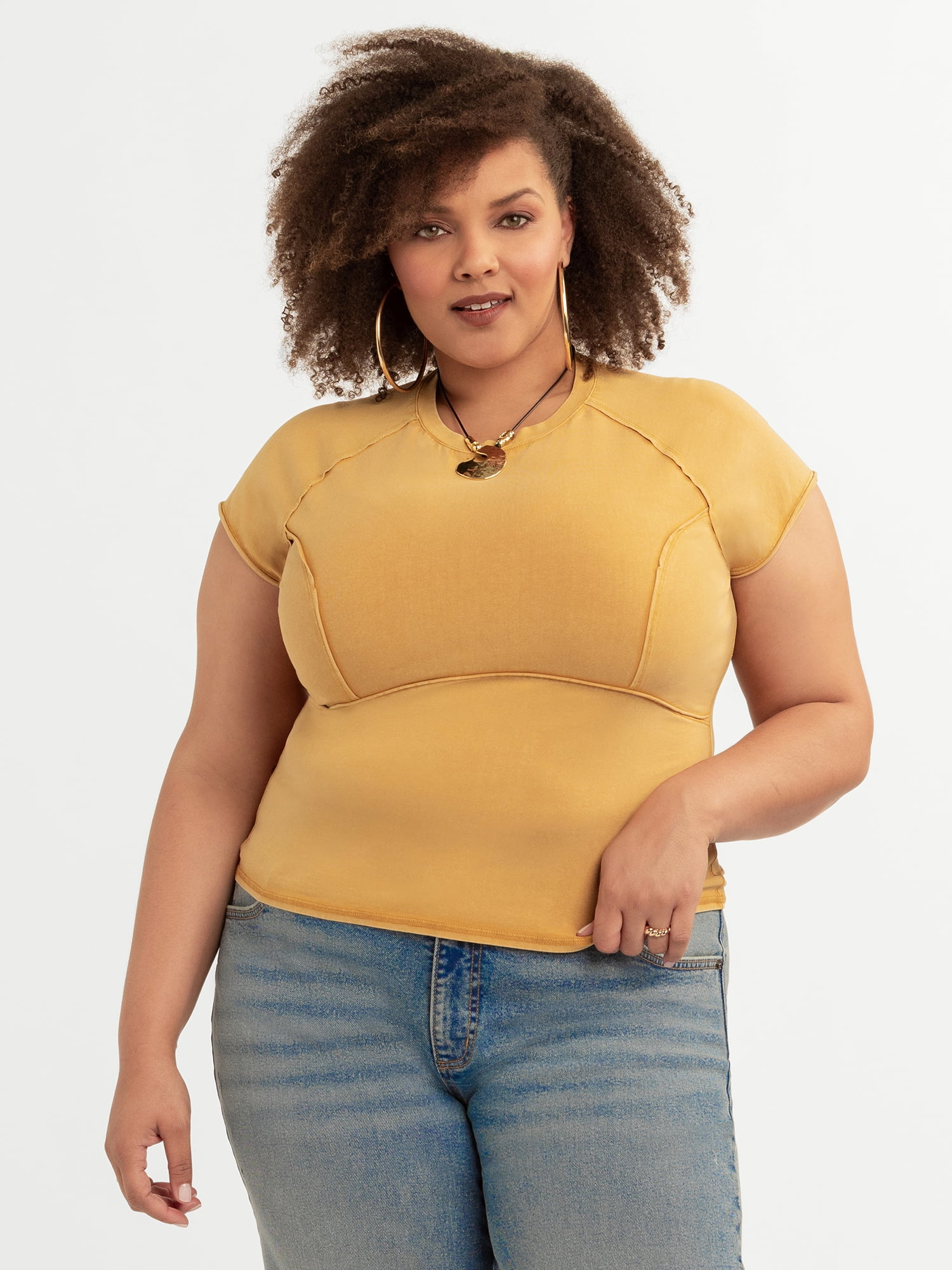 Jessica Simpson Women's and Women's Plus Eydie Tee, Sizes XS-4X