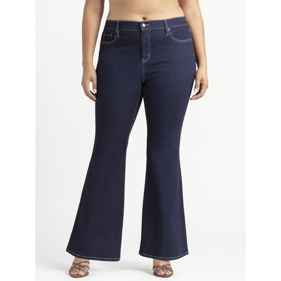 Jessica Simpson Women's and Women's Plus Daisy Fitted Flare Jeans, 30.5", 32.5", and 34.5" Inseams, Sizes 2-26W