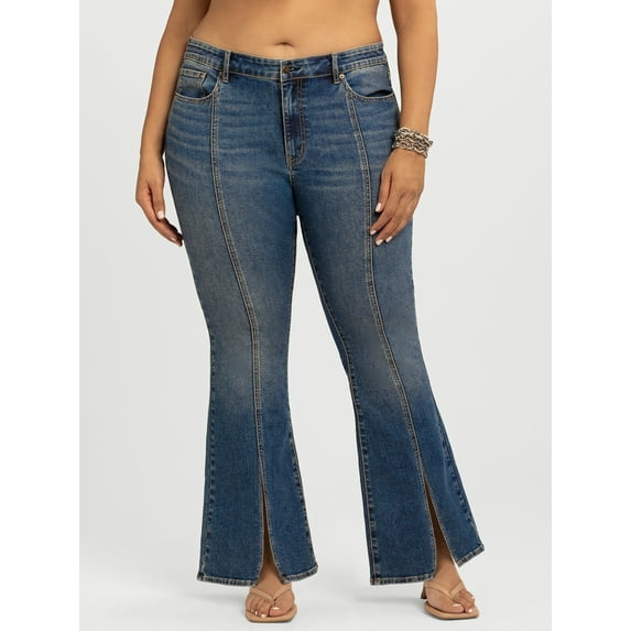 Jessica Simpson Women's and Women's Plus Daisy Fitted Flare Jeans, 30.5", 32.5", and 34.5" Inseams, Sizes 2-26W