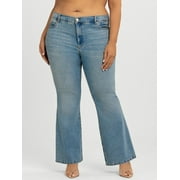Jessica Simpson Women's and Women's Plus Daisy Fitted Flare Jeans, 30.5", 32.5", and 34.5" Inseams, Sizes 2-26W