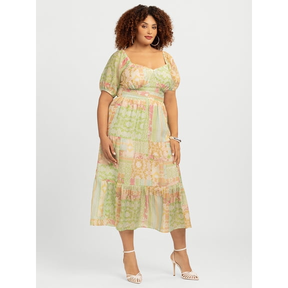 Jessica Simpson Women's Plus Emmory Tiered Maxi Dress, Sizes 0X-4X