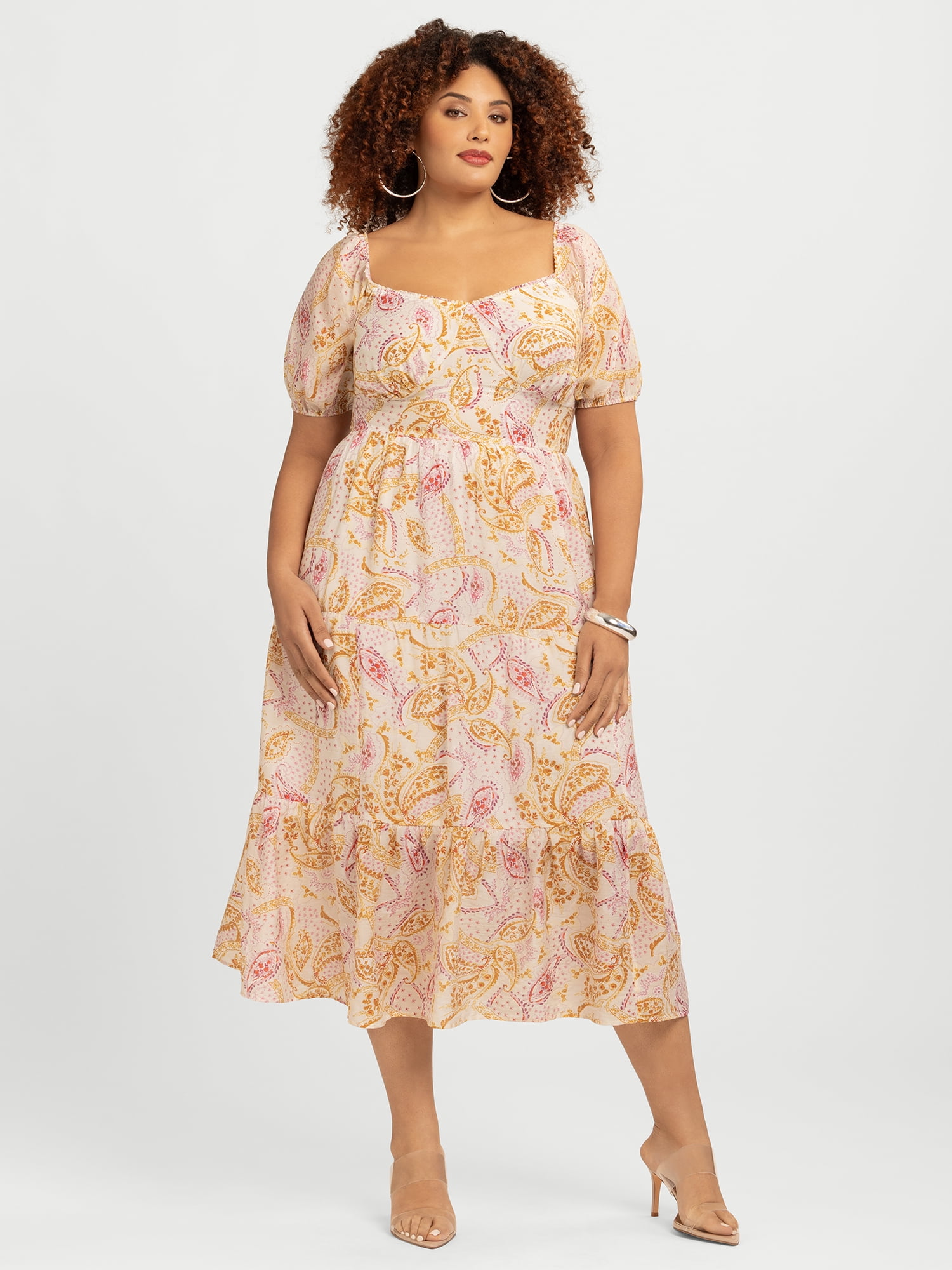 Women's Plus Emmory Tiered Maxi Dress, Sizes 0X-4X