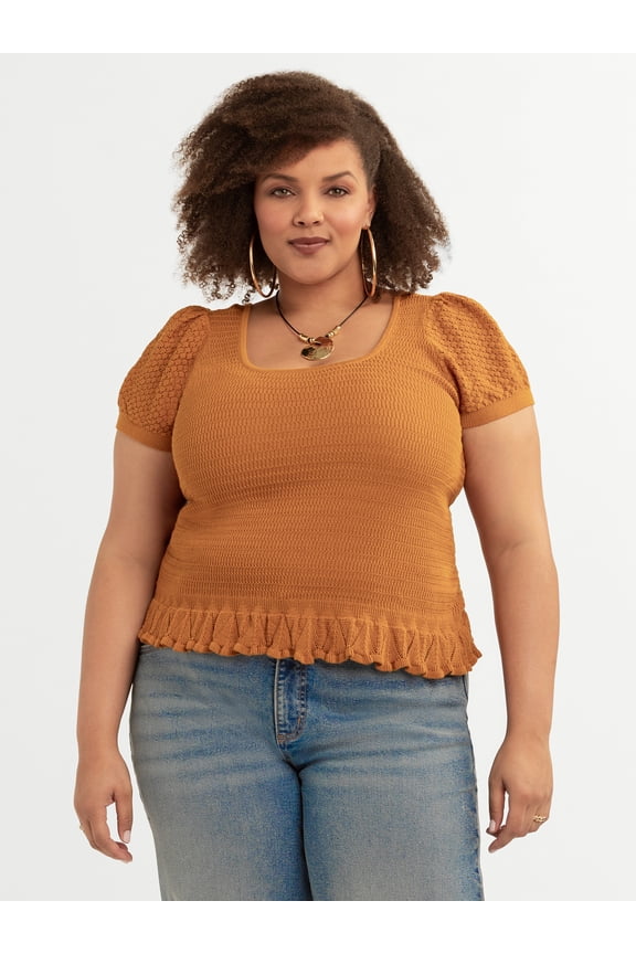 Women's Plus Ruthie Sweater Top, Sizes 0X-4X