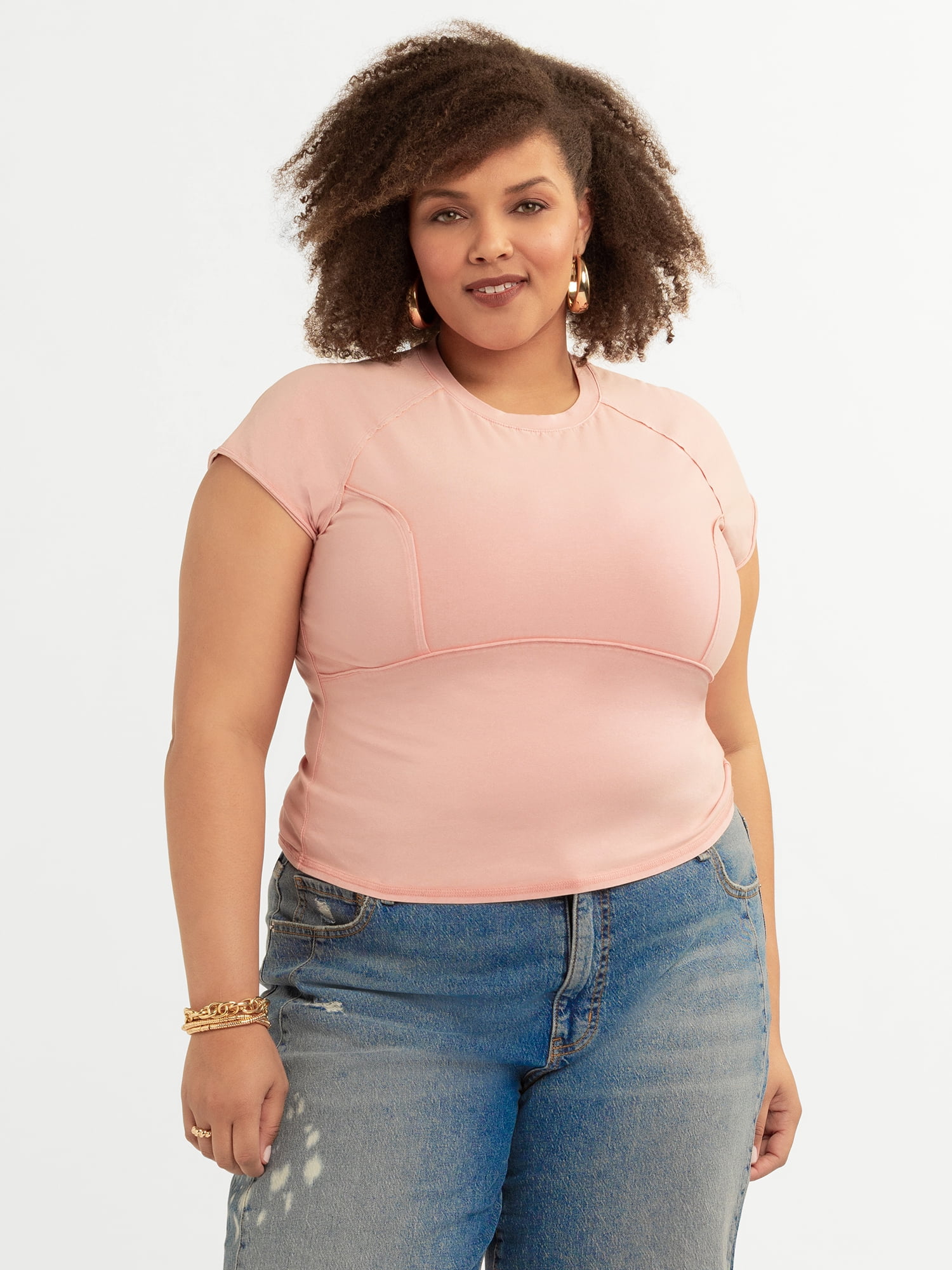 Jessica Simpson Women's Plus Eydie Tee, Sizes 0X-4X