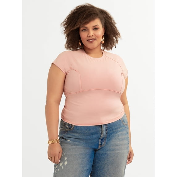 Jessica Simpson Women's and Women's Plus Eydie Tee, Sizes XS-4X