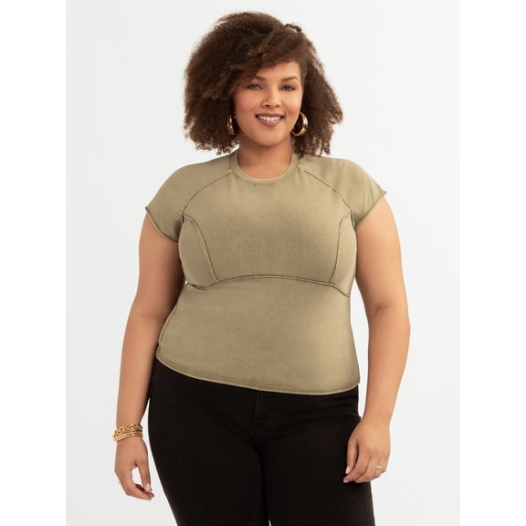 Jessica Simpson Women's Plus Eydie Tee, Sizes 0X-4X
