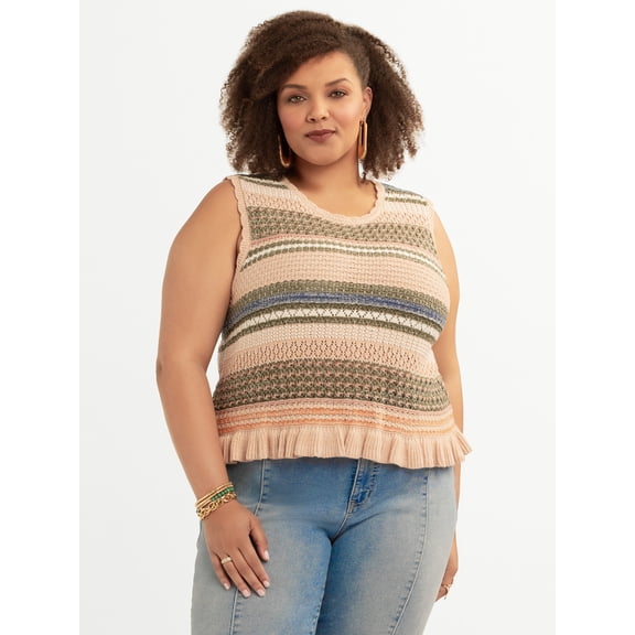 Jessica Simpson Women's Plus Reya Sweater Tank, Sizes 0X-4X