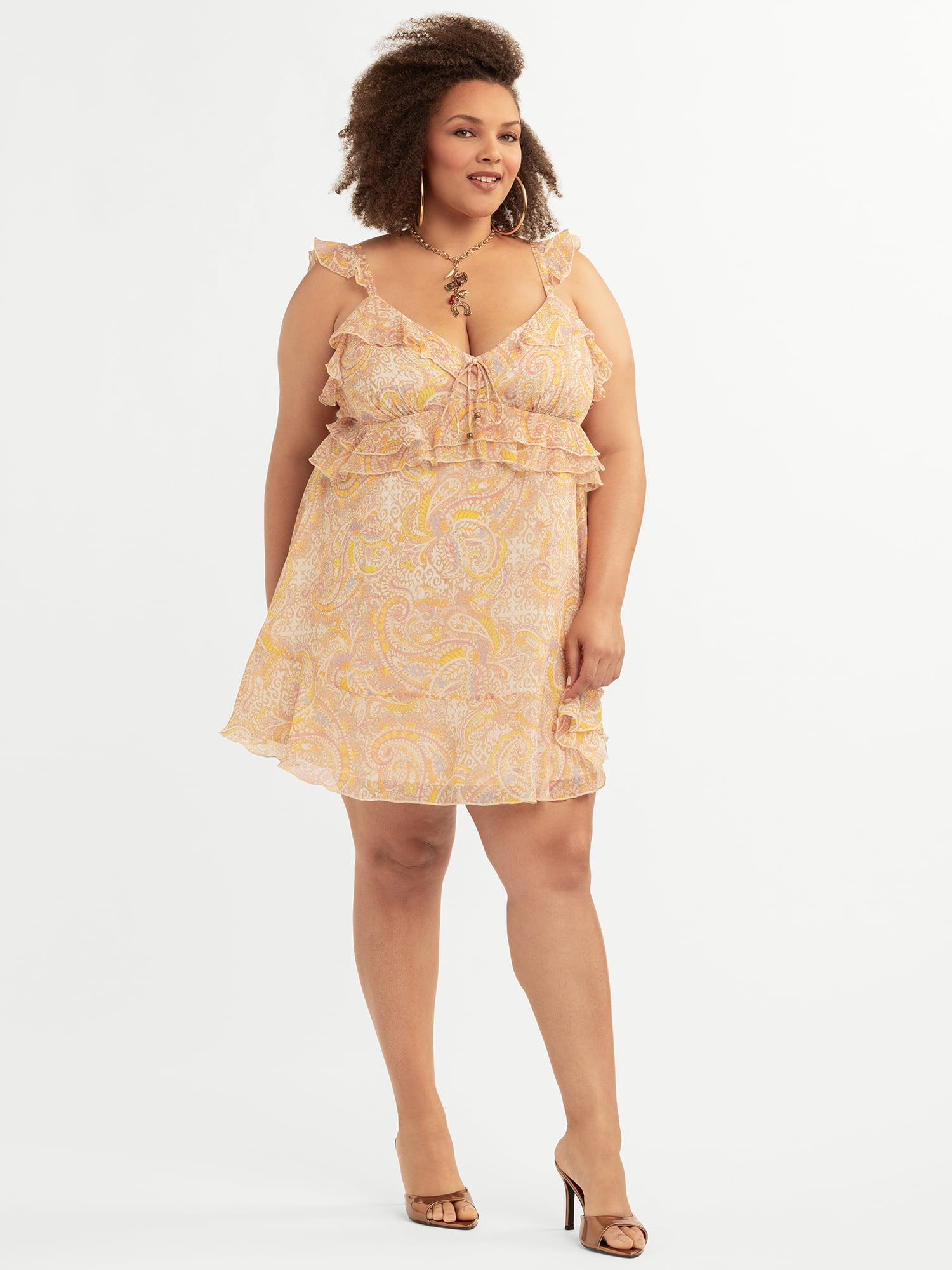 Jessica Simpson Women's Plus Sleeveless Salma Dress, Sizes 0X-4X