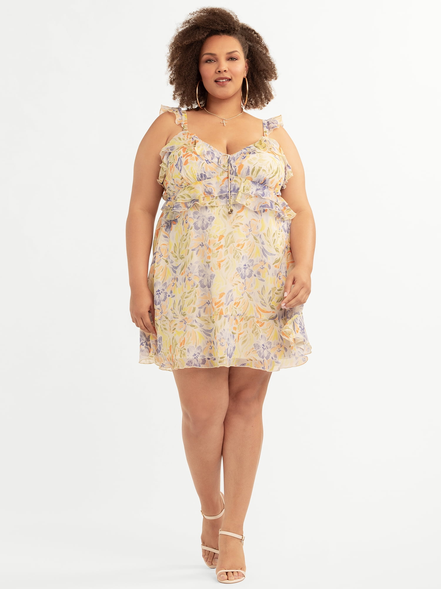 Jessica Simpson Women's Plus Sleeveless Salma Dress, Sizes 0X-4X