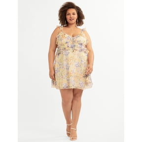 Jessica Simpson Women'sand Women's Plus Salma Ruffle Mini Dress, Sizes XS-4X