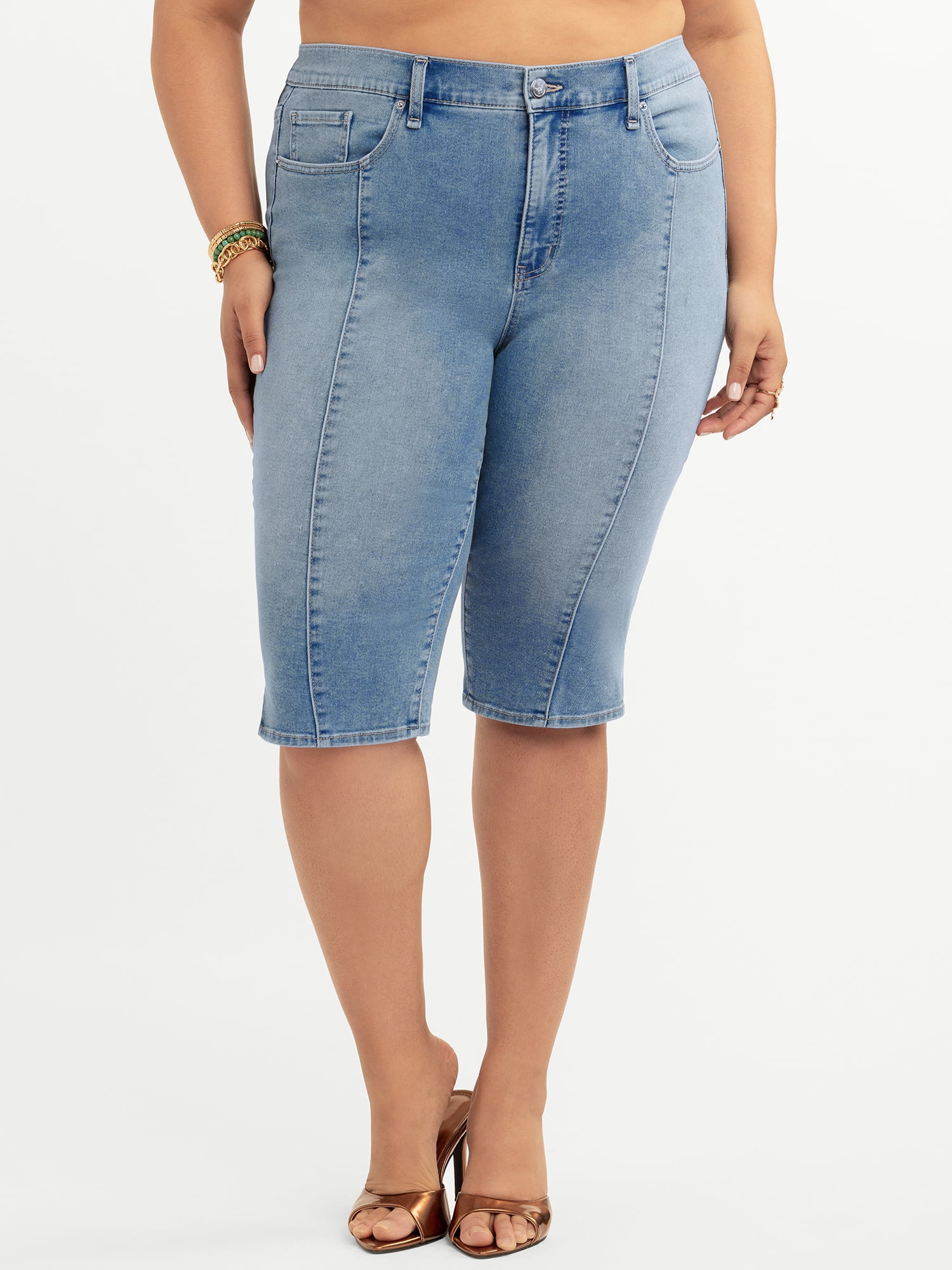 Jessica Simpson Women's Plus Pedal Pusher Jeans, Sizes 16W-24W