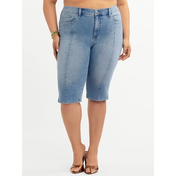 Jessica Simpson Women's Plus Pedal Pusher Jeans, Sizes 16W-24W