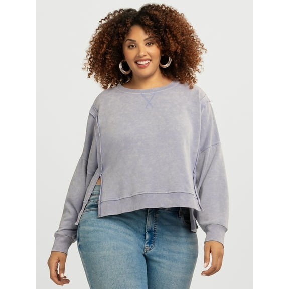 Jessica Simpson Women's Philomenia Knit Denim Pullover Top, Sizes XS-4X
