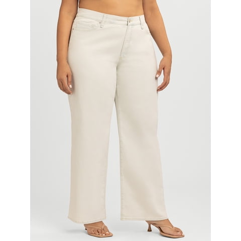 Women's Plus Rosa Mid Rise Relaxed Straight Leg Jeans, 32.5" Inseam, Sizes 16W-24W