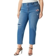 Jessica Simpson Women's Plus Size Aster Slim Straight High Rise Jeans