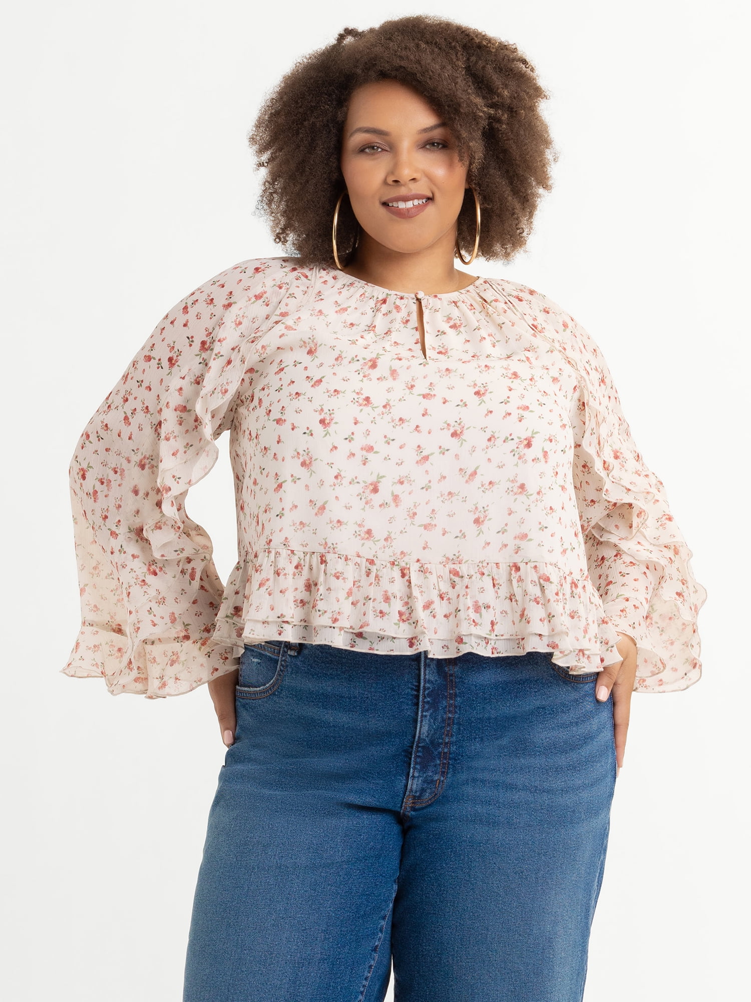 Jessica Simpson Women's Plus Size Ella Shirt, Sizes 0X-4X