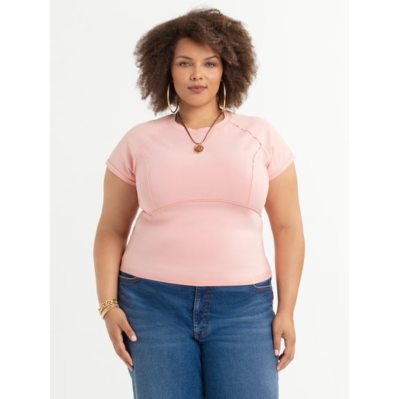 Jessica Simpson Women's Plus Size Ivy Tee Shirt, Sizes 0X-4X