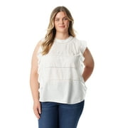 Jessica Simpson Women's and Women's Plus Size Ruby Flutter Woven Top