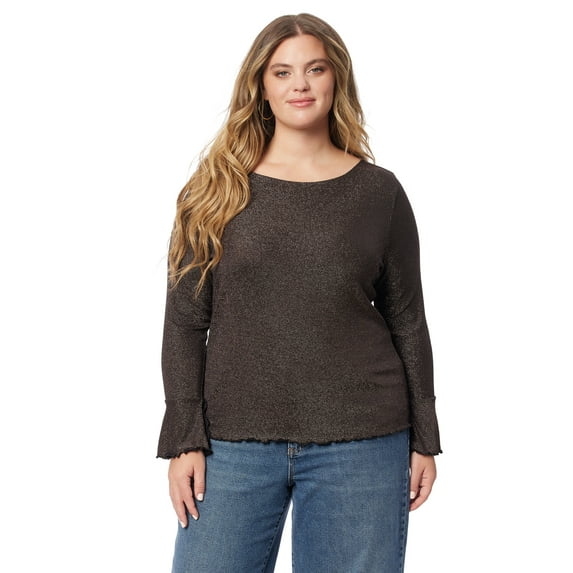 Jessica Simpson Women's and Women's Plus Savana Sparkle Knit Top, Sizes XS-4X