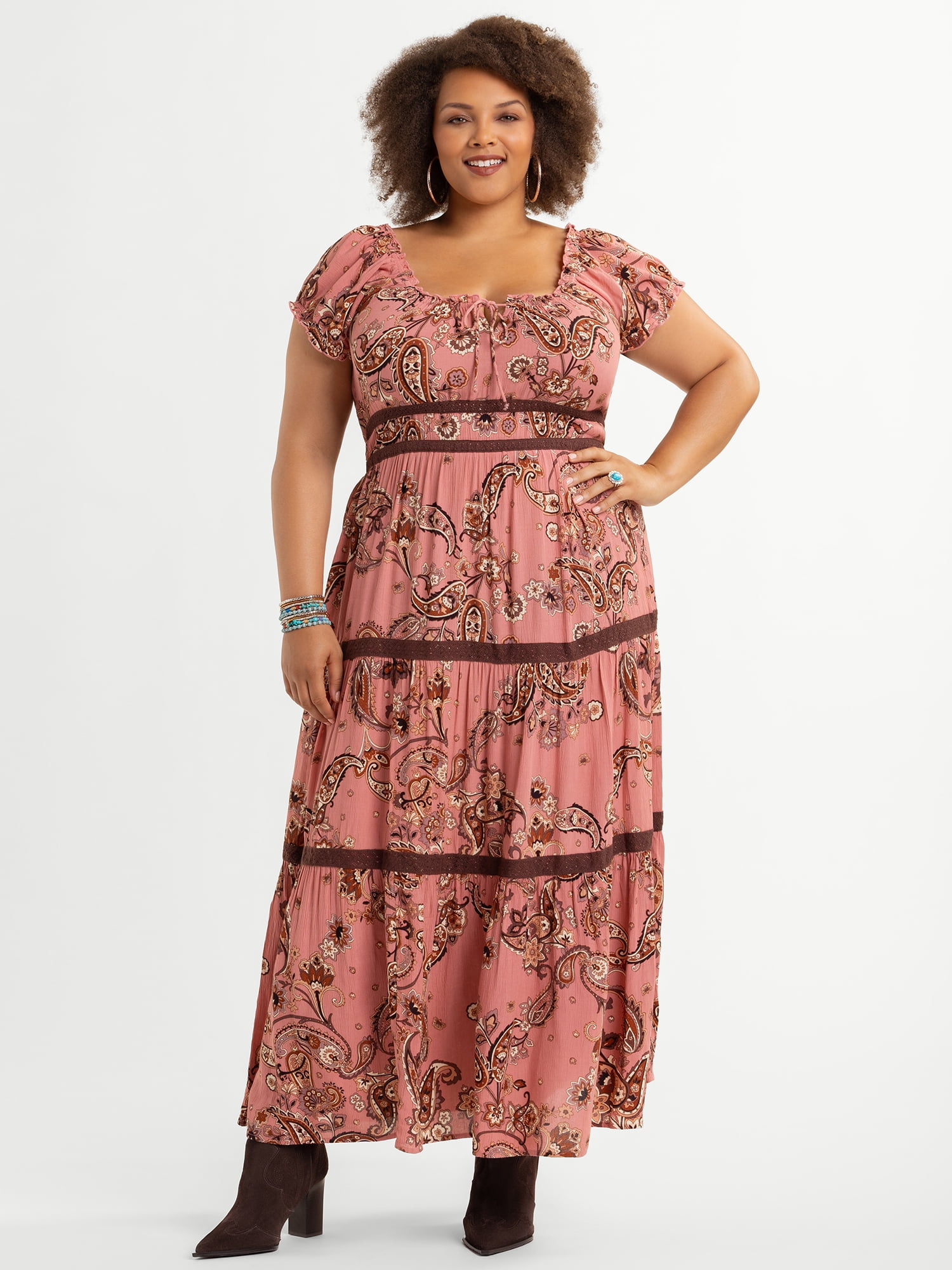 Jessica Simpson Women's Plus Size Sienna Maxi Dress, Sizes 0X-4X