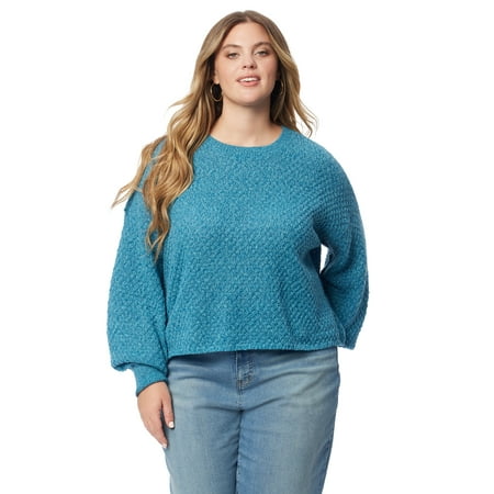 Jessica Simpson Women's & Women's Plus Size Suki Crop Pullover, Sizes XS-4X