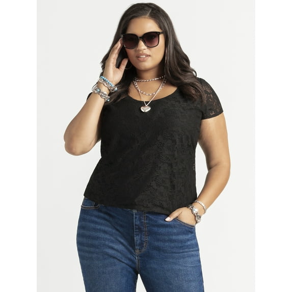 Jessica Simpson Women's Plus Yeil Surplice Top, Sizes 0X-4X