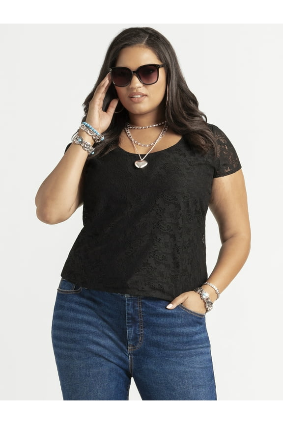 Women's Plus Yeil Surplice Top, Sizes 0X-4X