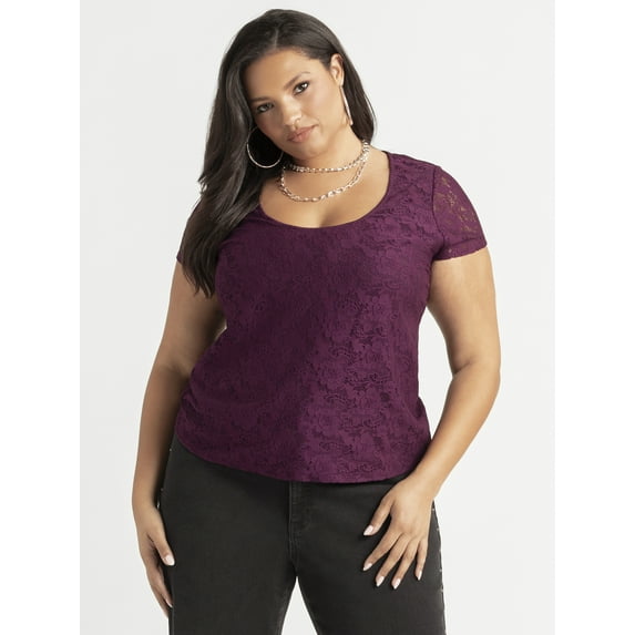 Jessica Simpson Women's Plus Yeil Surplice Top, Sizes 0X-4X