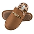 thumbnail image 1 of Jessica Simpson Women's Plush Microsuede Scuff Slipper with Chain Embellishment, 1 of 9