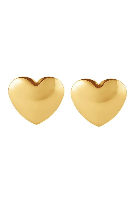 Women's Polished Heart Stud Earrings