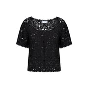 Women's Quincy Crochet Tee, Sizes XS-XL