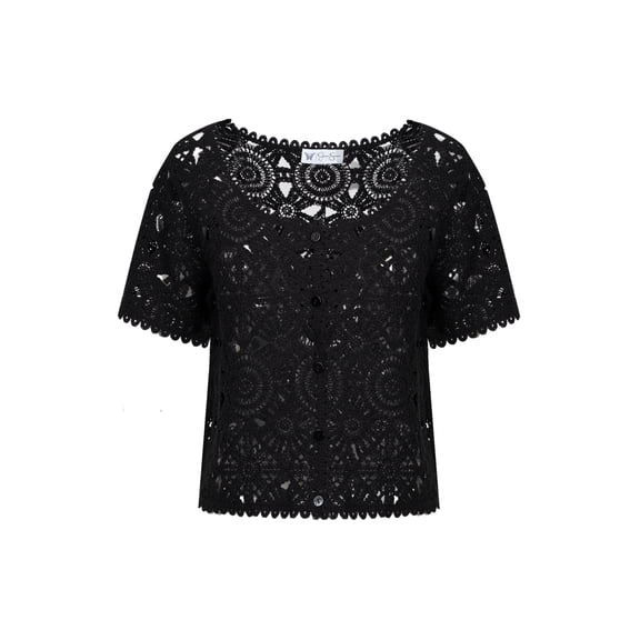 Jessica Simpson Women's Quincy Crochet Tee, Sizes XS-XL