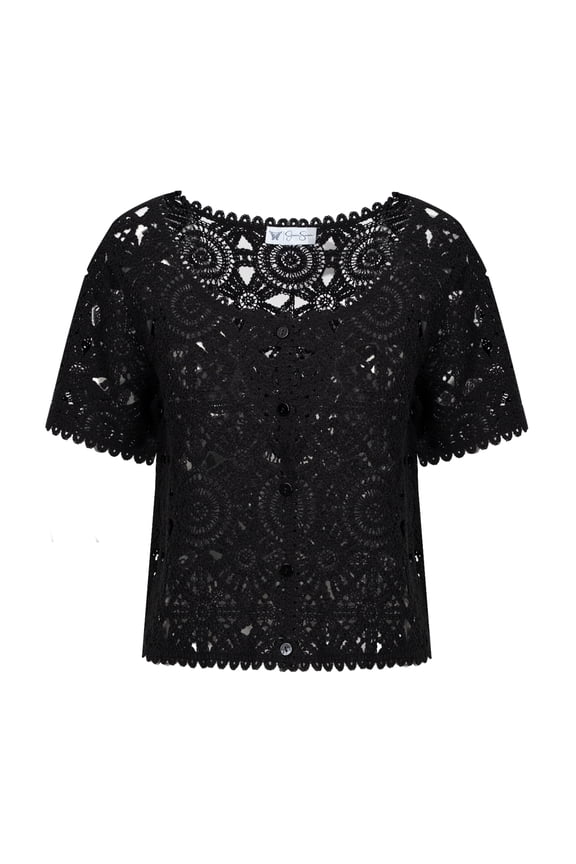 Women's Quincy Crochet Tee, Sizes XS-XL