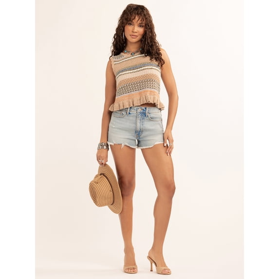 Jessica Simpson Women's Reya Textured Peplum Hem Top, Sizes XS-XL