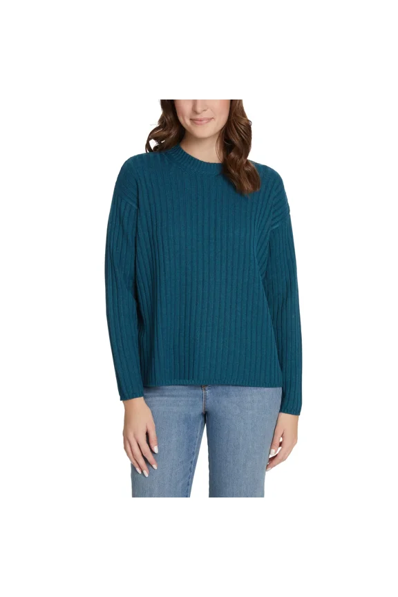 Women's Ribbed Sweater XL Teal