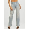 thumbnail image 1 of Jessica Simpson Women's Rosa Mid Rise Relaxed Straight Leg Jeans, 32.5" Inseam, Sizes 2-16, 1 of 6