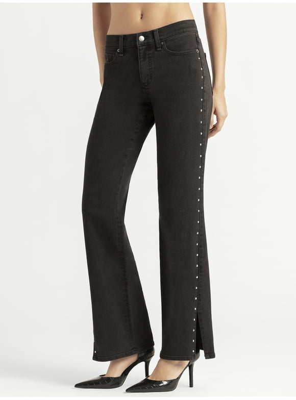 Women's Rosa Studded Relaxed Straight Leg Jeans, 31.5” Inseam, Sizes 2-16