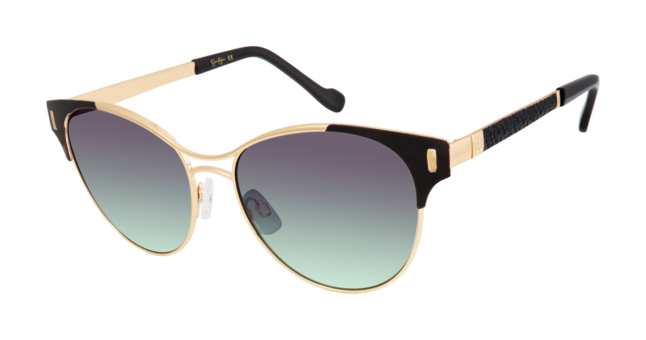 Jessica Simpson Women's Round Metal AviatorStyle Sunglasses with 100