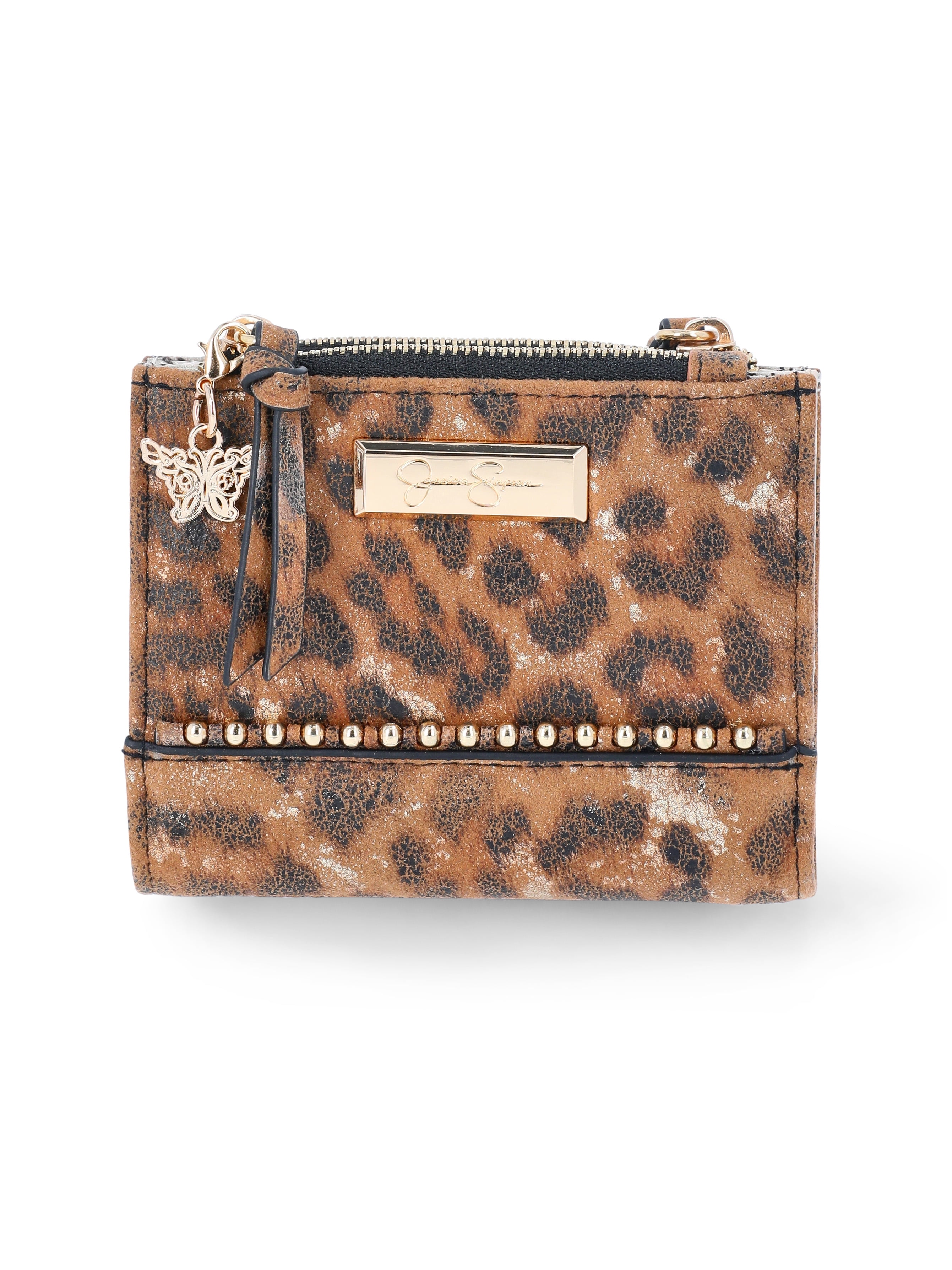 Jessica Simpson Women's Roxie Mini Bifold Wallet, Leopard
