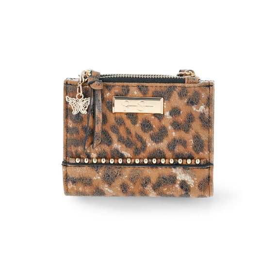 Jessica Simpson Women's Roxie Mini Bifold Wallet, Leopard