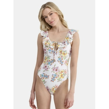 Jessica Simpson Women’s Ruffle One Piece Swimsuit, Sizes XS-XXL