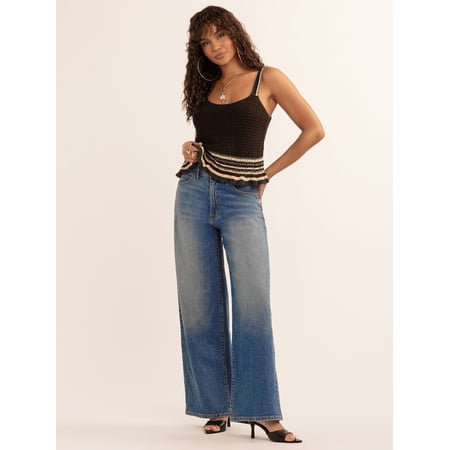 Jessica Simpson Women's and Women's Plus Saoirse Crochet Tank, Sizes XS-4X