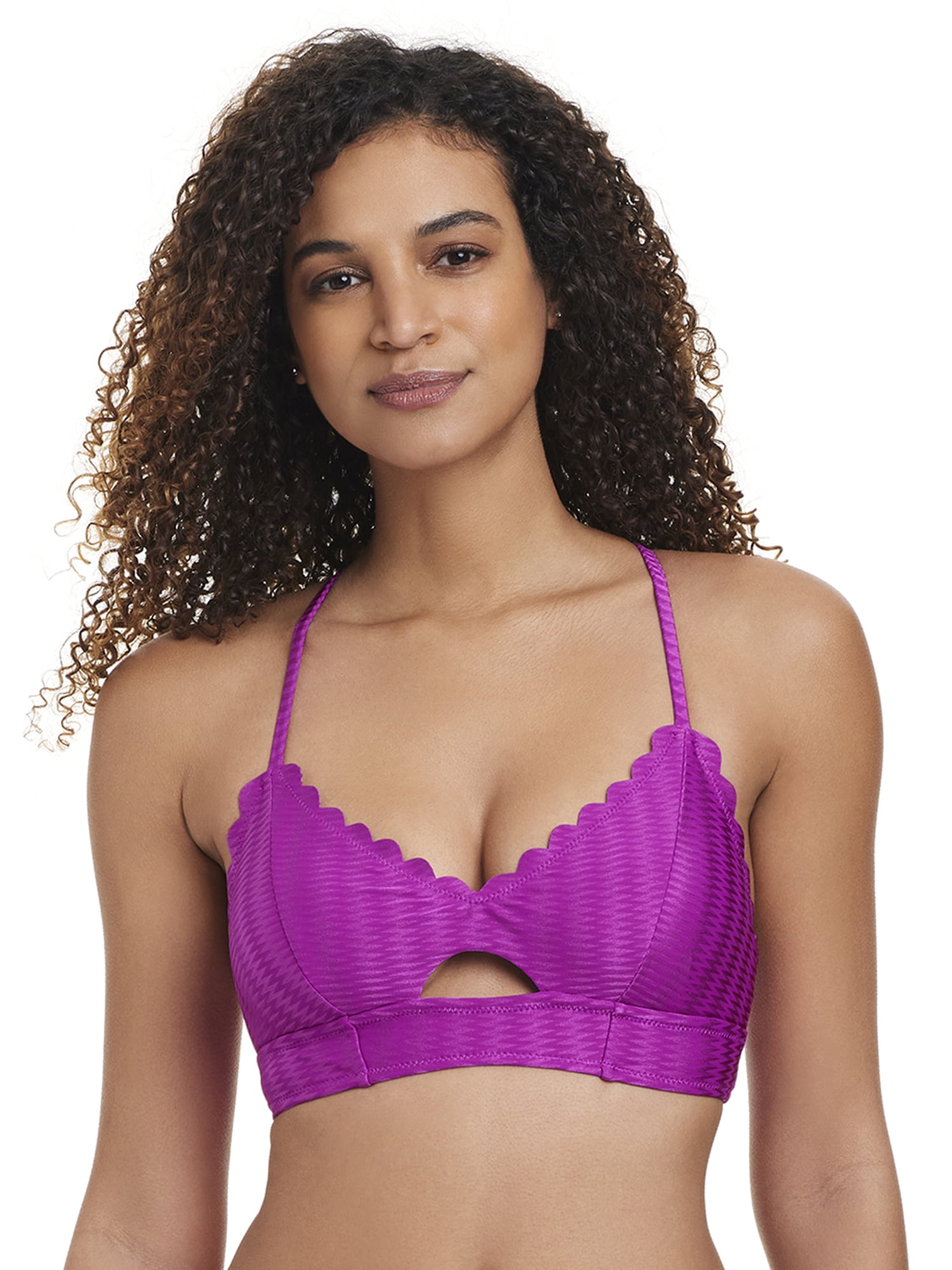 Jessica Simpson Women's Scalloped Bikini Top, Sizes XS-2XL