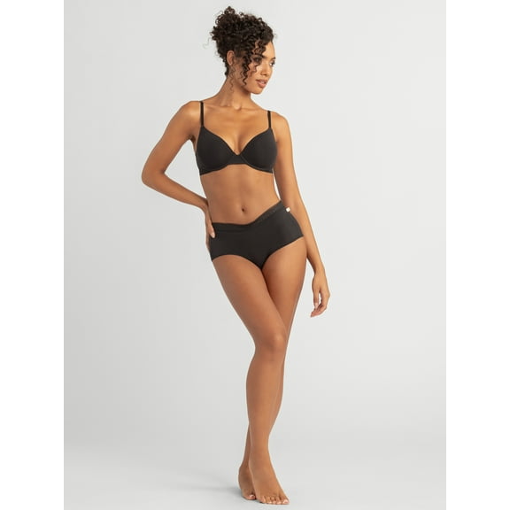 Jessica Simpson Women's Shadow Stripe Boyshort, 2-Pack, Size S-XXXL